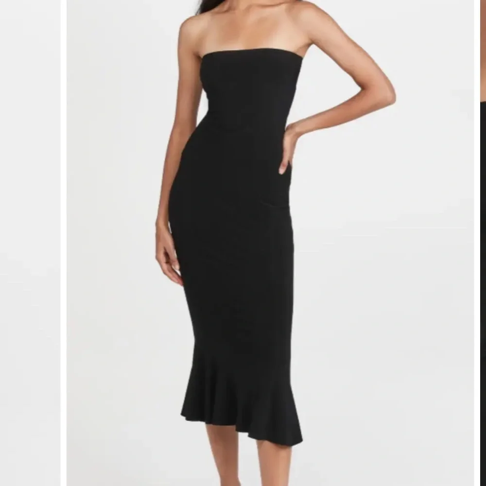 NWT Norma Kamali Black Strapless Dress - Picture 8 of 16
